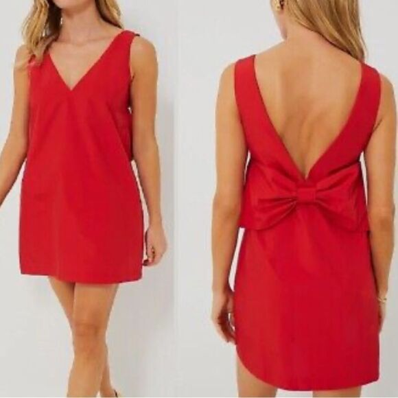 Tuckernuck HYACINTH HOUSE Red Bow Bella Mini Dress XS - Picture 1 of 5
